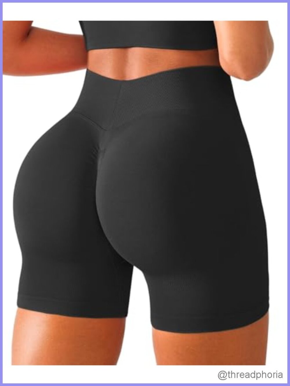 Seamless Scrunch Butt Lifting Shorts Women V-Back High Waist Gym Compression 5